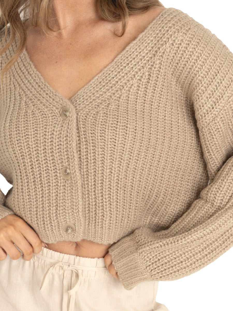 Eadie Oversized Knit Cardigan - Cream