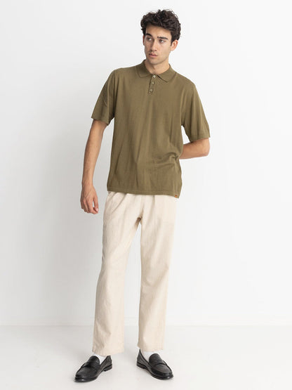 Essential Knit Polo - Olive