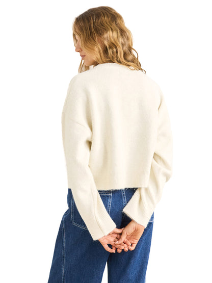 Estelle Fluffy Cardigan - Cream