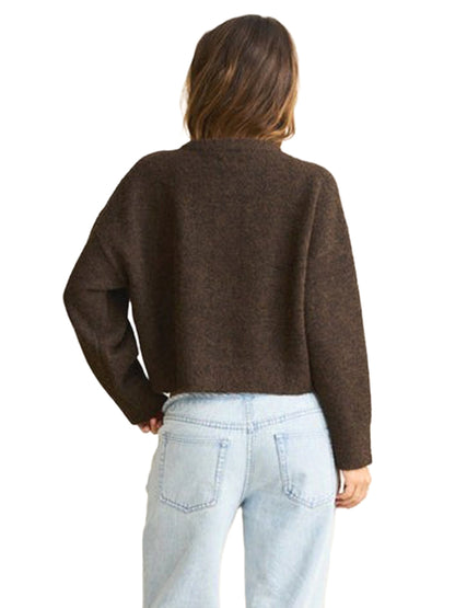 Estelle Fluffy Cardigan - Chocolate