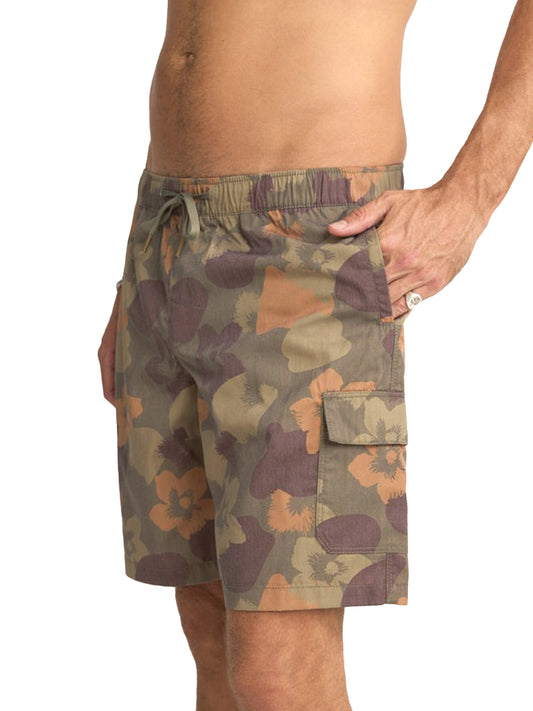 Floral Camo Jam Shorts - Green