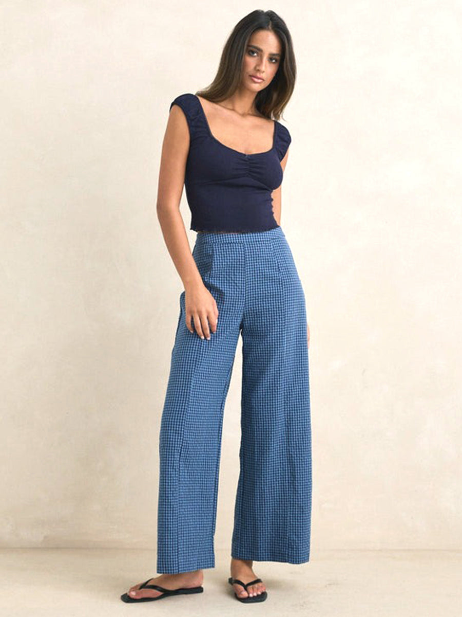 Gracie Sweetheart Top - Navy