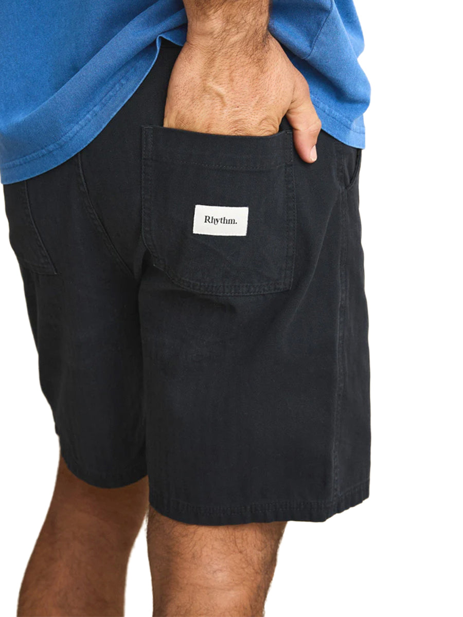 Haight Herringbone Shorts - Vintage Black