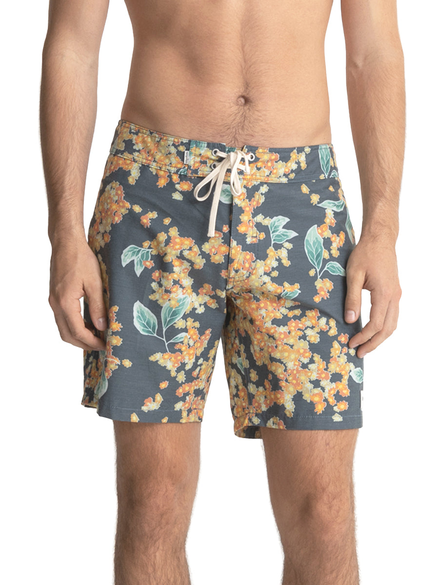 Isle Floral Trunk - Dark Navy