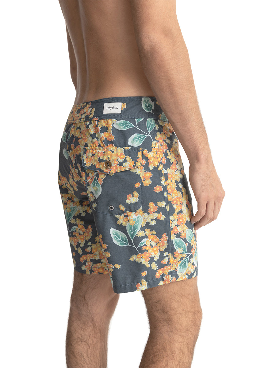 Isle Floral Trunk - Dark Navy