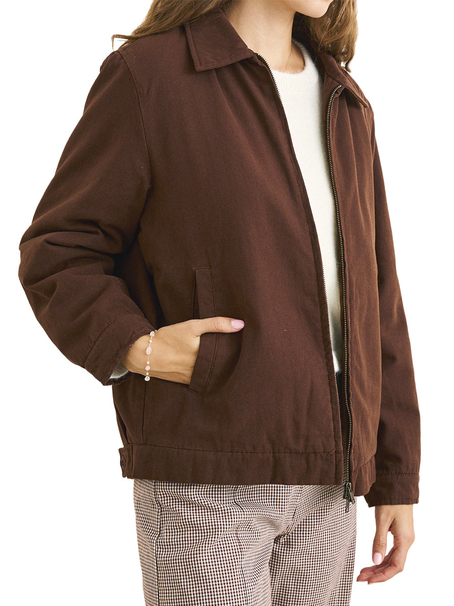 Jamie Lined Jacket - Chocolate