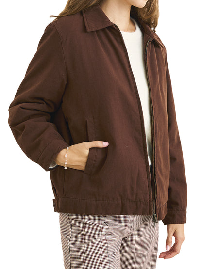 Jamie Lined Jacket - Chocolate