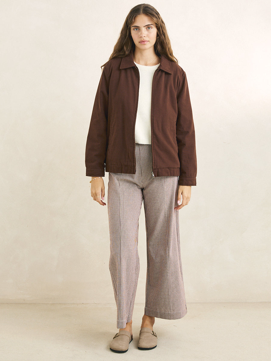 Jamie Lined Jacket - Chocolate