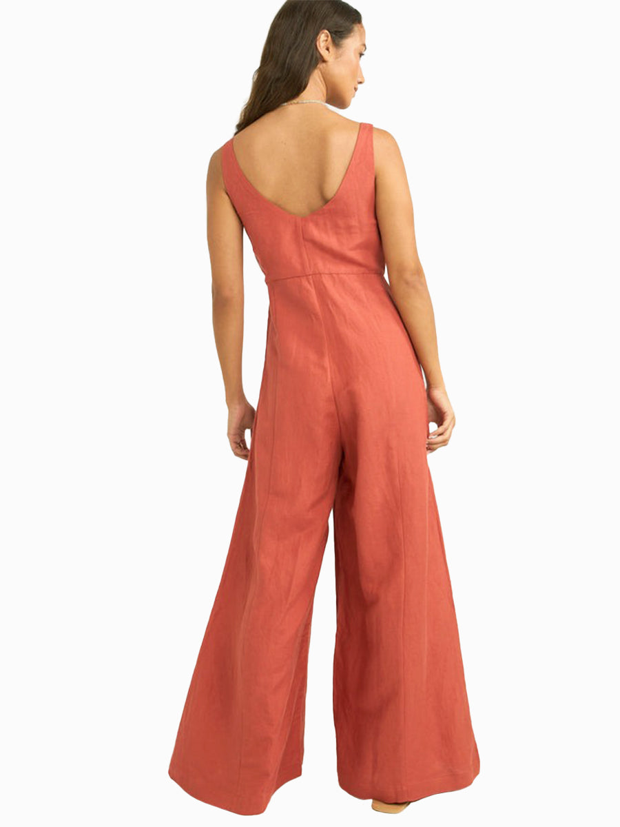 Kiki Wide Leg Jumpsuit - Nectar