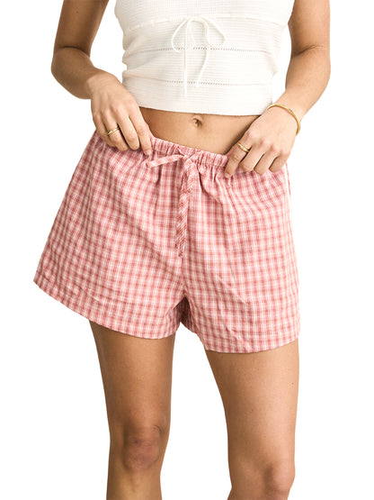Kirra Check Shorts - Pink