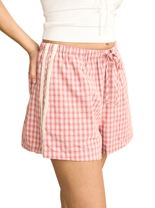 Kirra Check Shorts - Pink