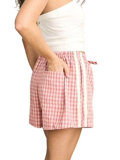 Kirra Check Shorts - Pink