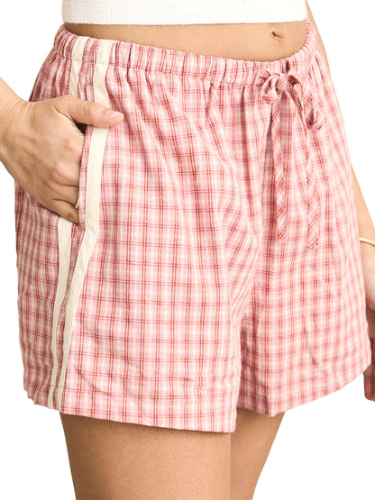 Kirra Check Shorts - Pink