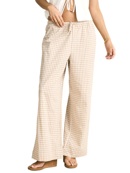 London Check Beach Pants - Natural
