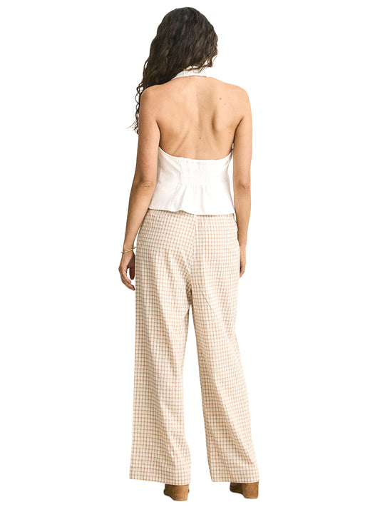 London Check Beach Pants - Natural