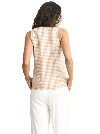 London Check Vest - Natural