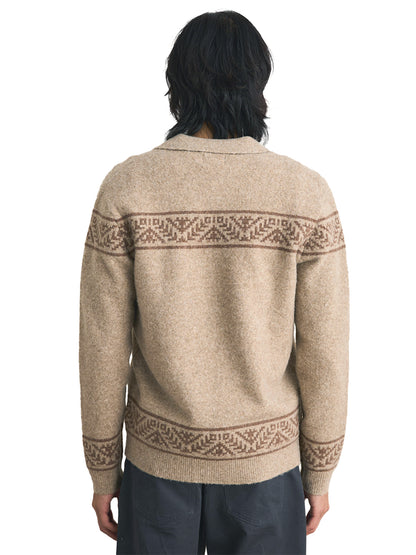 Long Reach Jacquard Knit - Natural