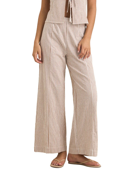 Louise Wide-Leg Pants - Tan