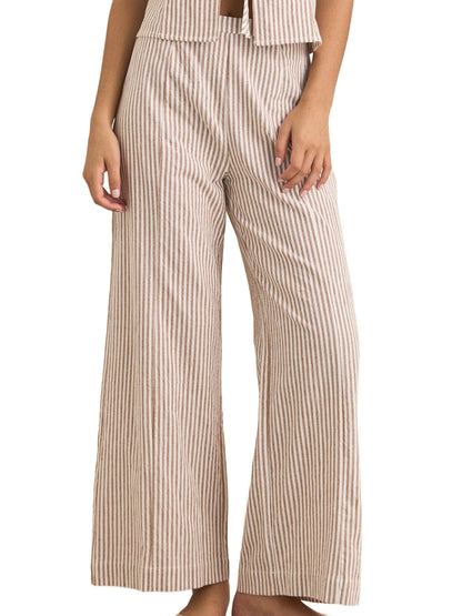 Louise Wide-Leg Pants - Tan