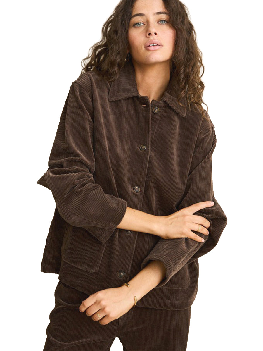Luca Cord Shacket - Chocolate