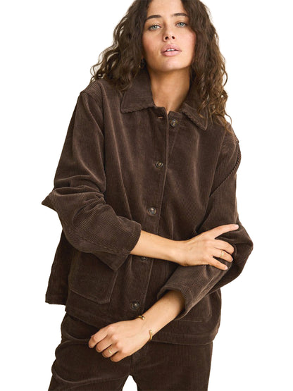 Luca Cord Shacket - Chocolate