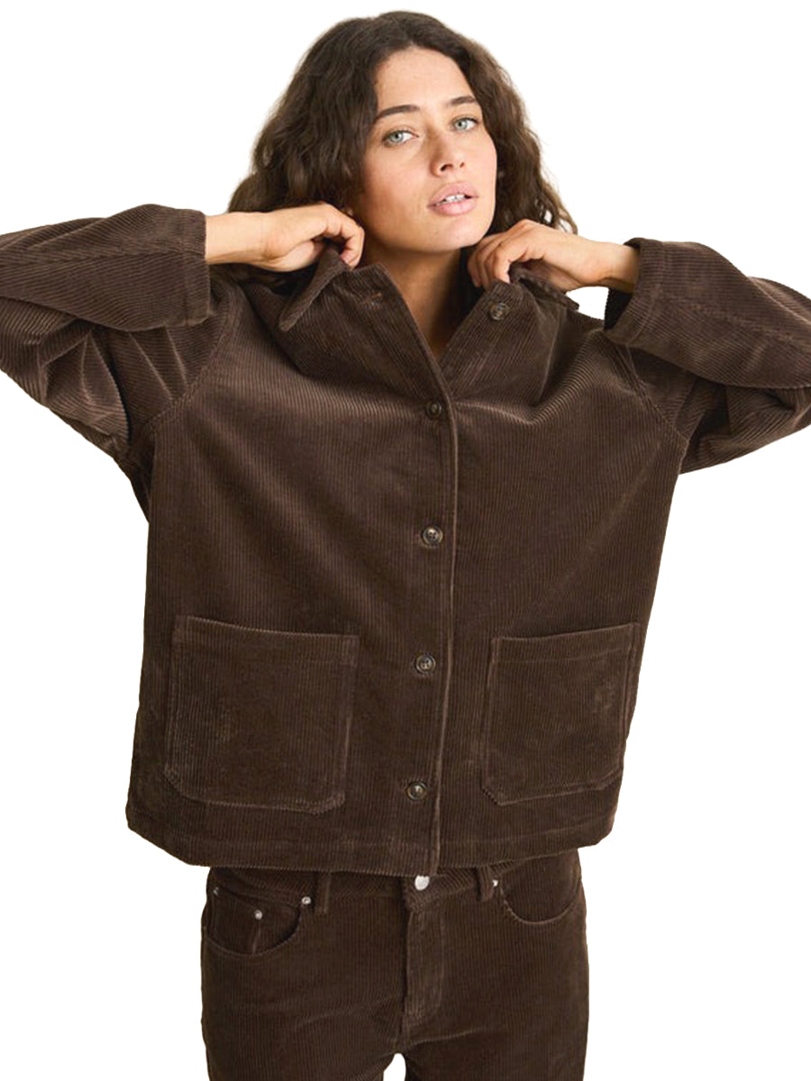 Luca Cord Shacket - Chocolate