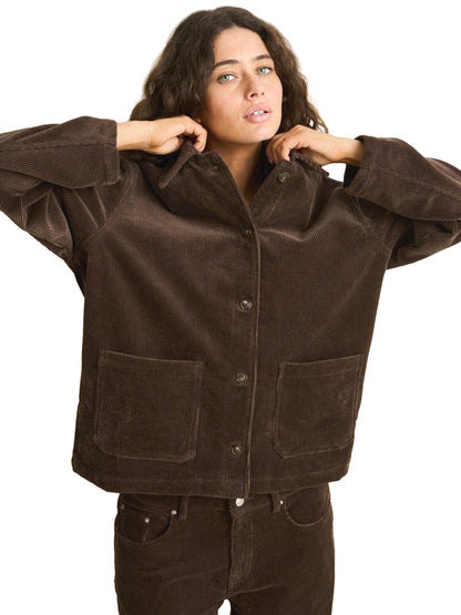 Luca Cord Shacket - Chocolate