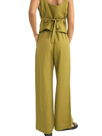 Maya Wide Leg Pant - Olive