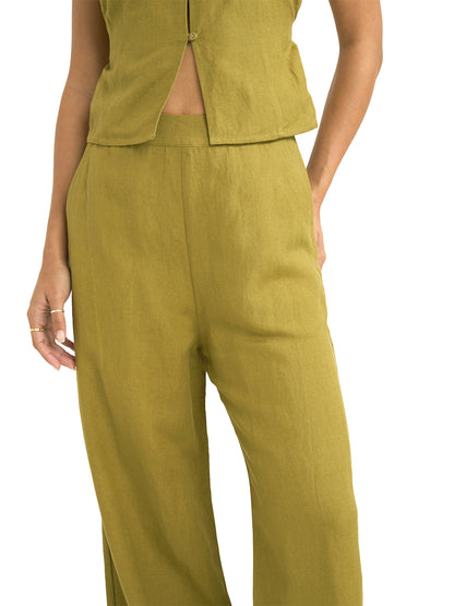 Maya Wide Leg Pant - Olive