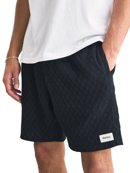 Merge Check Jam Shorts - Black