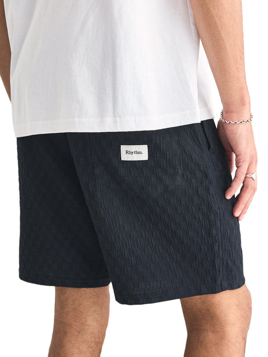 Merge Check Jam Shorts - Black
