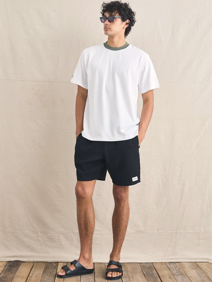 Merge Check Jam Shorts - Black