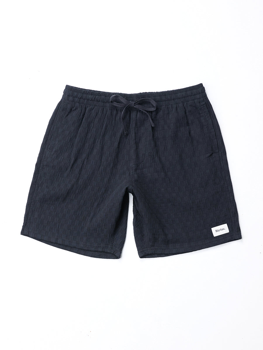 Merge Check Jam Shorts - Black