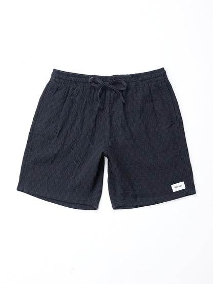 Merge Check Jam Shorts - Black