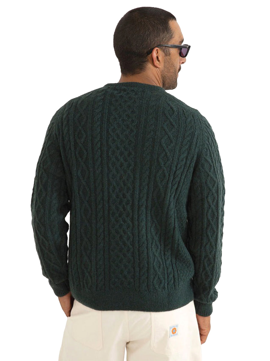 Mohair Fisherman's Knit - Pine