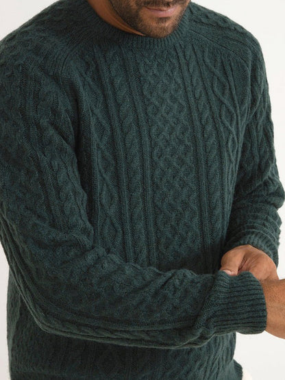 Mohair Fisherman's Knit - Pine