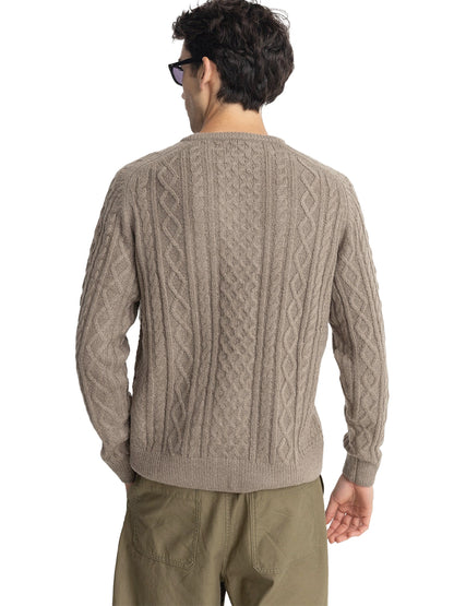 Mohair Fisherman's Knit - Sand