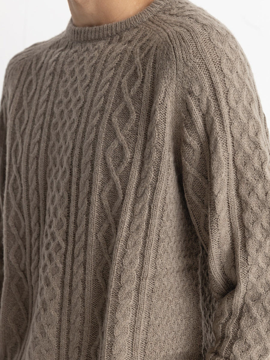 Mohair Fisherman's Knit - Sand