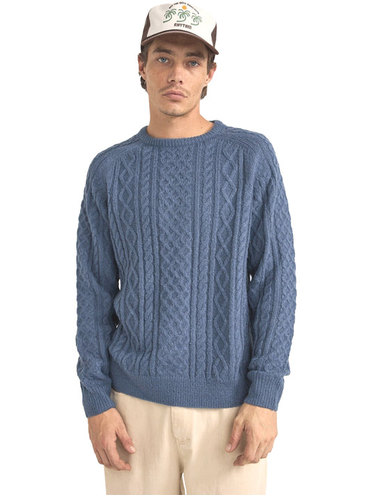 Mohair Fisherman's Knit - Slate