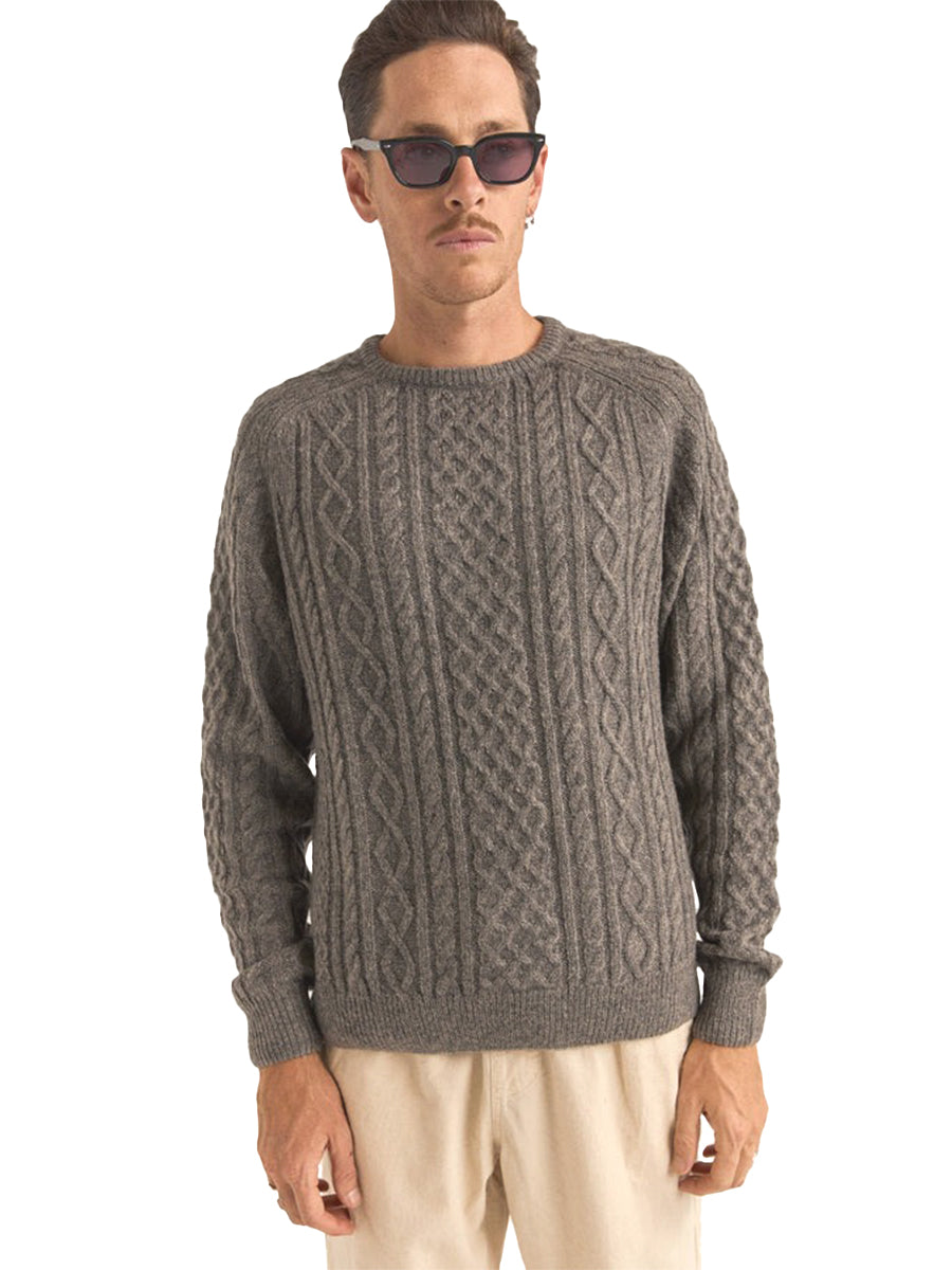 Mohair Fisherman's Knit - Washed Black