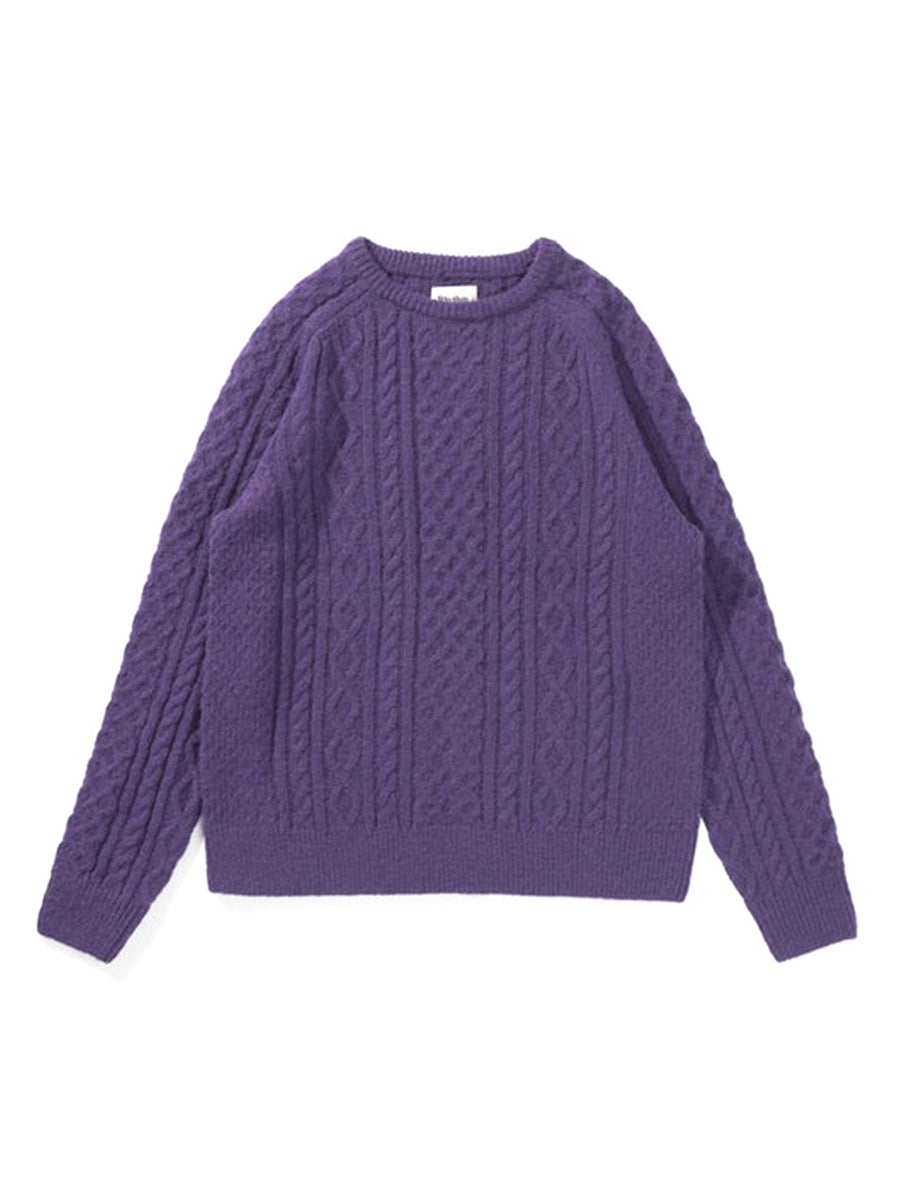 Mohair Fisherman's Knit - Plum