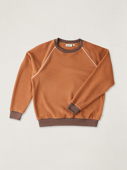 Pipe Polar Fleece Crewneck Sweatshirt - Burnt Orange