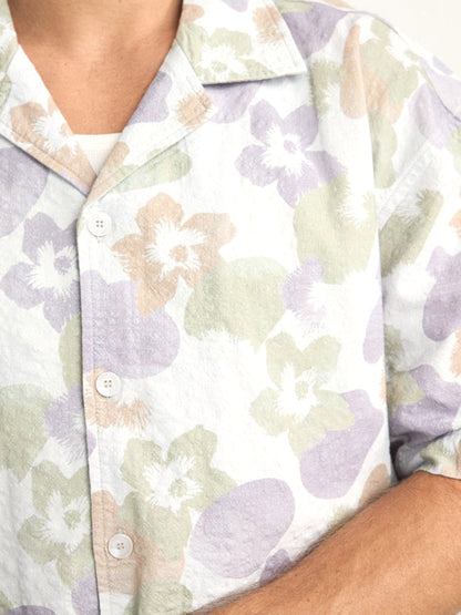 Floral Camo Short Sleeve - White