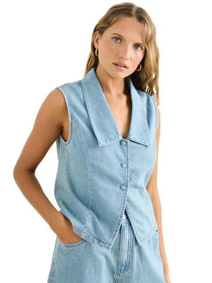 Sailor Denim Vest - Light Wash