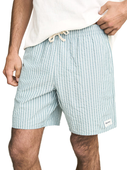 Seersucker Stripe Jam Shorts - Pine