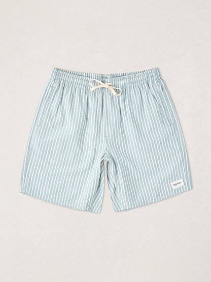 Seersucker Stripe Jam Shorts - Pine