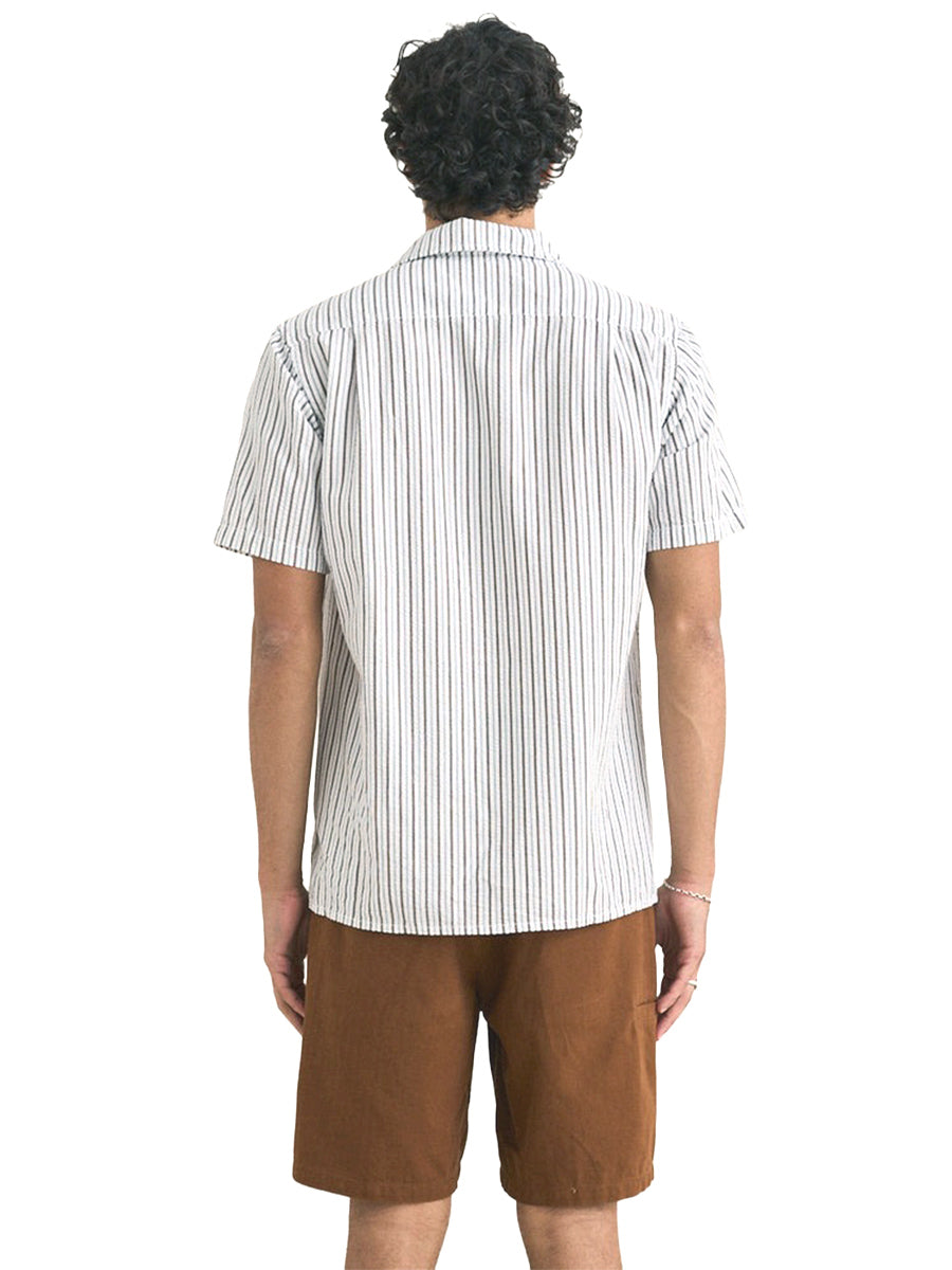 Seersucker Stripe Short Sleeve Shirt - Cedar