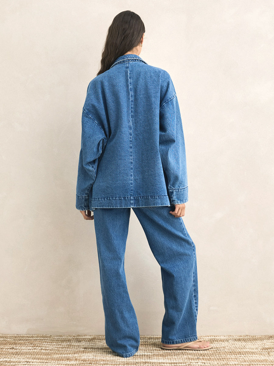 Shoreline Denim Blazer - Indigo