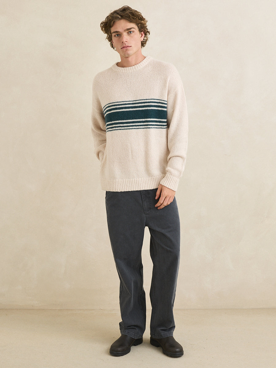 Strata Striped Sweater - Natural