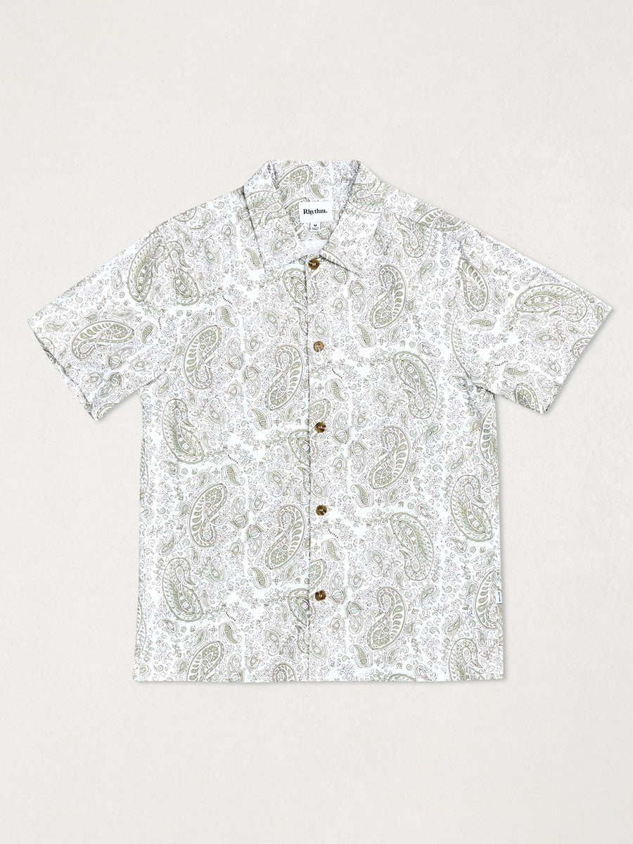Tally Paisley Short Sleeve Shirt - Natural